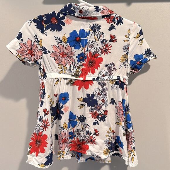 Old Navy Baby Girl 18-24 Month White Floral Collared Dress - Picture 7 of 8